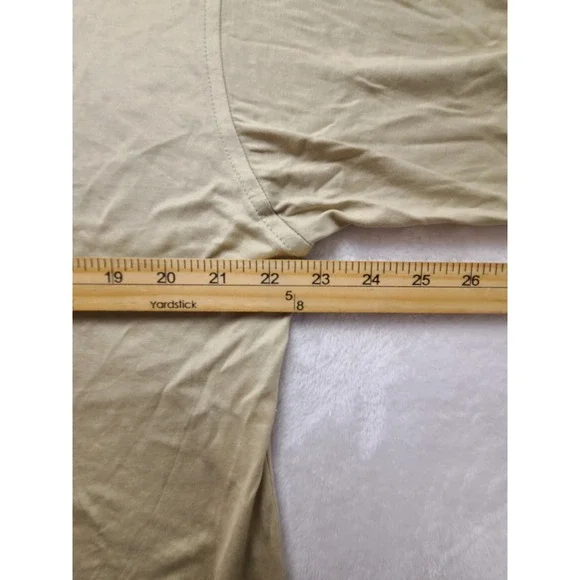 Golf Where Men's Large Tan Mercerized Cotton Short Sleeve Polo Shirt Grey Trim - Picture 9 of 13